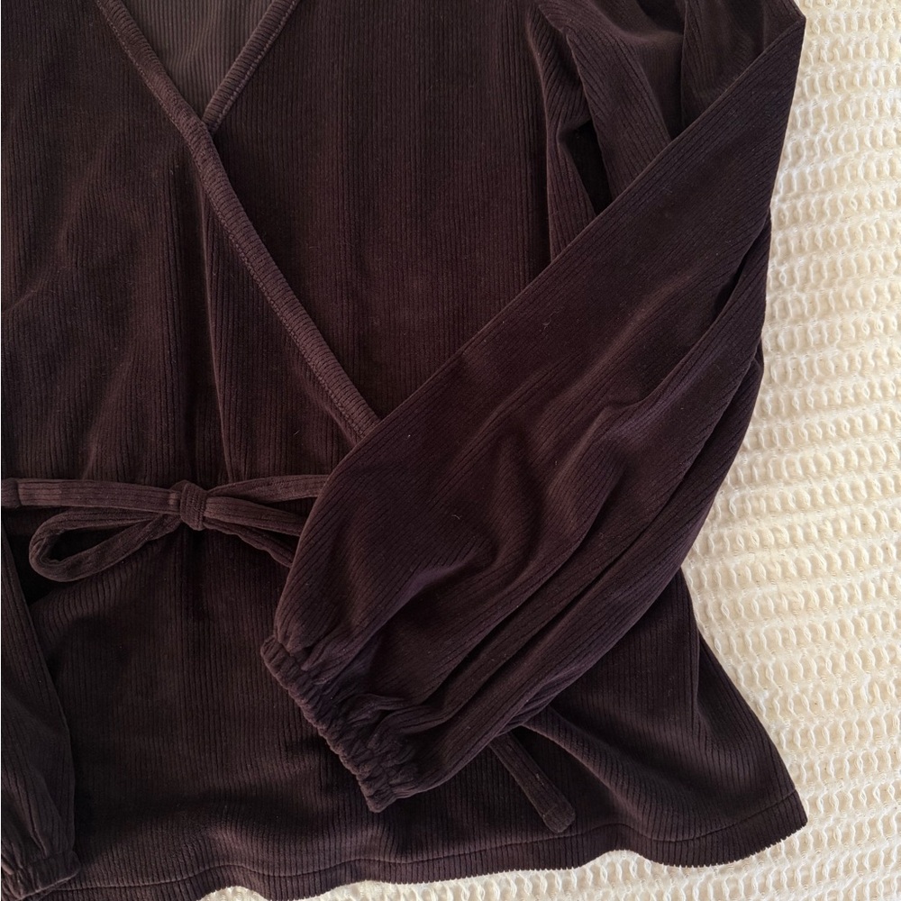 Madewell Deep Purple Ribbed Top - Picture 5 of 6